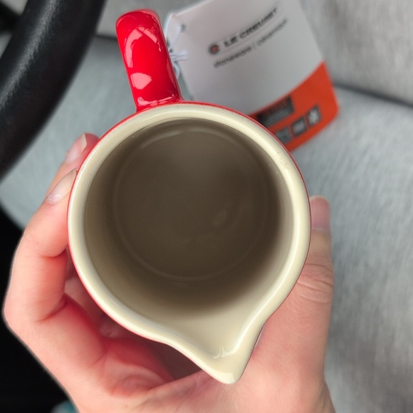 Le Creuset Stoneware Small Pitcher, 10 oz., Cerise - Picture 3 of 4